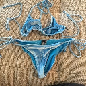 Blue Velvet Bikini Set